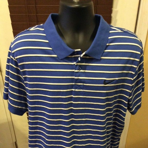 Nike Other - Men's Nike Polo Shirt Size 2XL XXL Blue Striped